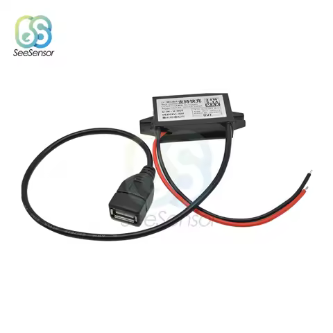 DC-DC 12V 24V to 5V 3.4A 24W Car Power Converter Adapter Mini USB QC2.0 3.0 Fast Charge Car Waterpro