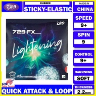 729 Friendship Super 729 FX Lightening Sticky Elastic Rubber Table Tennis Rubber Karet Ping Pong GET