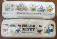 Sanrio 中古全新 hello kitty kero keroppi 膠筆盒