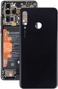 Back cover protection Battery Back Cover for Huawei P30 Lite (24MP)(Black/blue/white) Anti-fall (Color : Black)
