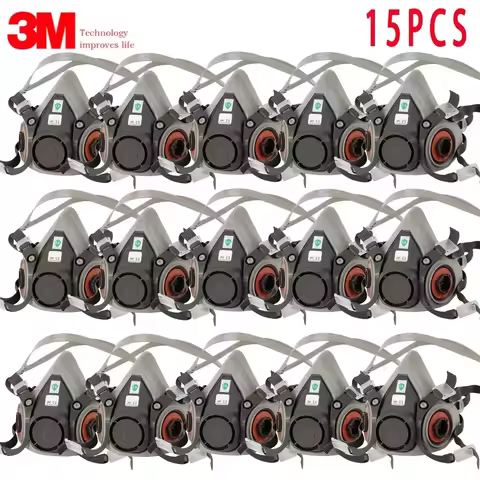 15p 3M 6200 Gas Mask for Spray Paint Decoration Chemical Dust Mask Body Protect Toxic Steam Filter R
