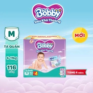 SUPER DRY BOBBY DIAPER PANTS MEGA JUMBO PACKAGE M112+4/L96/XL84/XXL76