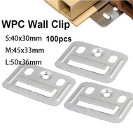 100Pcs/Set PVC Wall Panel Clip WPC Panel Clip WPC Wall Metal Clip Fluted Metal Clip Cladding Clip