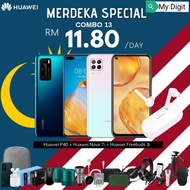 Huawei P40 + Huawei Nova 7i + Huawei Freebuds 3i (RM11.80/ Day)