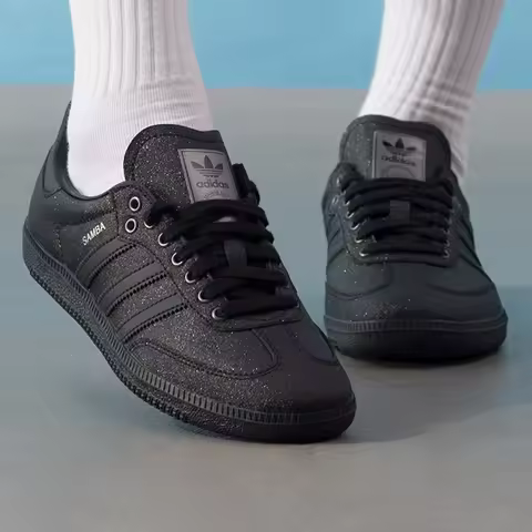 Adidas Originals Samba Og Women's Sneakers Retro Black T-Toe Shoes Comfortable Wear-Resistant Breath