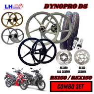 SPORT RIM DYNOPRO D5 160/185-17 COMBO SET HONDA RS150 RSX150 BLACK / WHITE / SILVER / GOLD