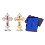 Catholic Sitting Cross Mille Flower Quality 20cm-Catholic Cross-Table Cross-Cross Display