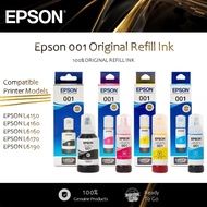 Epson 001 Ink Bottle (Pigment Black,Cyan,Magenta,Yellow) for Printer Model L4150,L4260,L6160,L14150