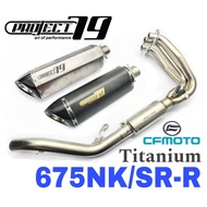 Project79 Full System Exhaust CFMoto 675NK 675SR 675 SR-R NK SRR Stainless Steel Manifold + Titanium