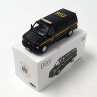 1: 64 Ford E-Series Vans NYPD Alloy Simulation Car Model Collection Ornaments 596