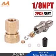 [Ready Stock &amp;COD] Stainless Steel 1/8NPT Quick Disconnect Male Plug Female Plug Coupler Connector for Car Bike Motor Tire Pcp Air Pump pcp fittings coupler adaptor pcp quick coupler filling adaptor plug fittings