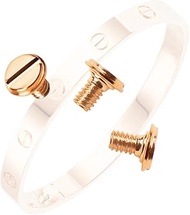 Flat Screws Replacement for Cartier Love Bracelet Screws 4.1mm 3 PCS (Rose Gold)