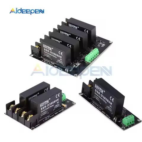380V 8A 1 2 4 Channel Solid State Relay Module High and Low Level H-L Trigger Board SSR-D3808HK Swit