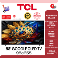 TCL [Authorised Dealer] 98″ 4K UHD HDR10 GOOGLE QLED TV 98C655 - TCL Malaysia Warranty