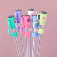 1pc/6pcs Straw Covers For Cups 40Oz - Reusable, Dustproof Toppers For 10Mm Straws - Perfect For Part