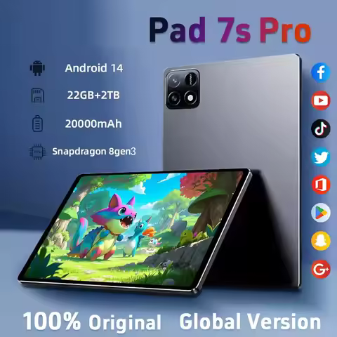 Flagship Tablet PC Pad 7SPro Global Version Snapdragon 8 gen3 Tablets 22GB+2TB Original 5G Dual SlM