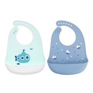 2pcs Baby Ship Pattern Bib