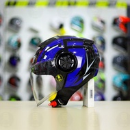 Royal M787 3/4 Helmet Matte Black + GP Green Blade Sticker