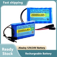 ALEAIVY 12V 24V 20Ah Rechargeable Lithium Ion Battery With UK Plug Charger