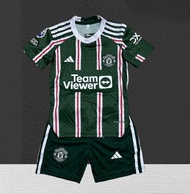 ชุดฟุตบอลเด็ก ชุดกีฬาเด็ก เสื้อแมนยูเด็ก (เสื้อ+กางเกง) แมนยู ฤดูกาลใหม่ล่าสุด  2023-2024