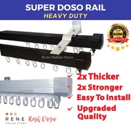 Rail Langsir Aluminium Tebal & Berkualiti  Besi Langsir / Rel Langsir Aluminium Doso Coklat Curtain 