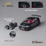 CM64-STI-03 - CM Model 1/64 Subaru WRX Varis Widebody 1.0 STI Black