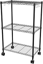 Storage Shelves, 3 Tier Shelf Adjustable Wire Shelving Unit, Sturdy Steel Metal Shelves Heavy Duty S