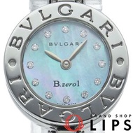 寶格麗 B.zero1 腕錶手鐲 (M) 12 件鑲鑽錶殼 B.ZERO1 腕錶 BZ22SS/BZ22BSS/12 件不銹鋼女士腕錶 藍色錶殼 拋光 極佳成色 [二手]