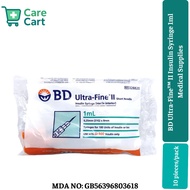 BD Ultra-Fine™ II Insulin Syringe (31G x 8mm) 0.5ml/1ml  - Pack of 10 pieces