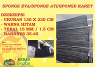 PROMO- SPON KARET ATI EVA SPONGE LEMBARAN HITAM TEBAL 15 MM
