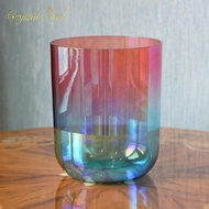 Crystal Soul Red Blue Gradient Crystal Bowl 432Hz Sound Bath Instrument Easy to Use for Meditation Y