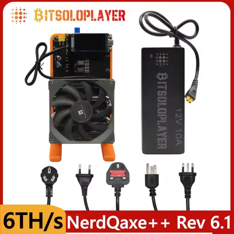 Bitaxe NerdQaxe++ Rev 6.1 BM1370 ASIC Chip 6TH/s 100W Home Solo BTC Lottery Mine Lottery Miner Silen