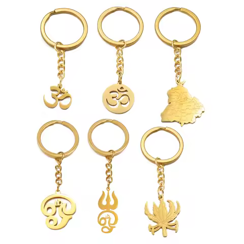 KeyChains Yoga Hindoo Hindu Buddhist OM India Religion Punjab State Sikhism Tamil Gloriosa lilies Fl