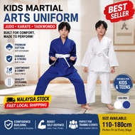 [Selangor Fast]Kids Adult Judo Uniform Judo Gi Martial Arts Training Suit Cotton With Belt Malaysia 