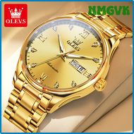 Olevs 9955 Men's Date Week Watch Simple Casual Automatic Mechanical Wrist Watch นาฬิกาเรืองแสงสแตนเลสสตีลกันน้ําสําหรับผู้ชาย