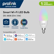 Prolink DS-3606 Smart Wi-Fi LED Bulb Smart Bulb Color changing Voice control light (5W, E14)