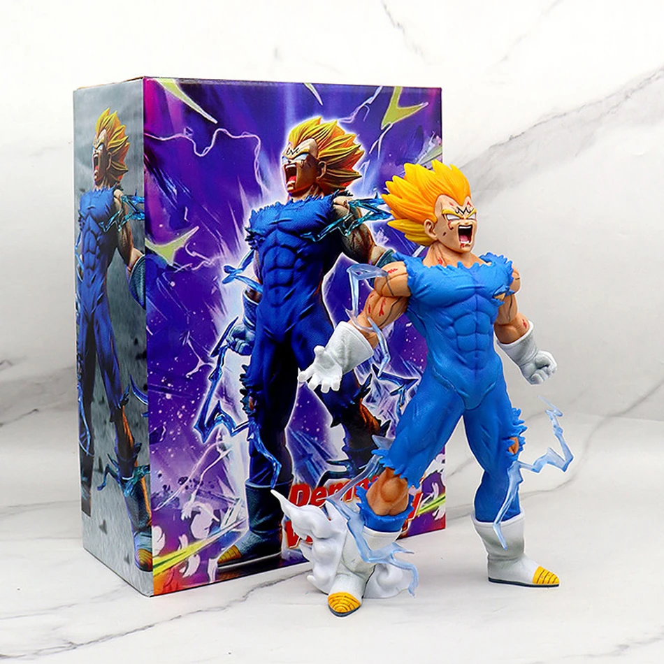 หุ่นอะนิเมะดราก้อนบอล Z 27ซม. ฟิกเกอร์แอ็กชัน Majin vegeta Figurine PVC ของเล่นเด็กโมเดล GK