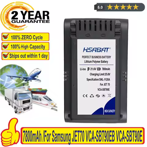 Top Brand 100% New 7800mAh Vacuum Cleaner VCA-SBT90EB Battery for Samsung Jet70 Vacuum Cleaner
