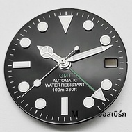 28.5 มม.NH34 นาฬิกาDialนาฬิกามือLuminous Fit NH34 NH35 สีดํานาฬิกาใบหน้านาฬิกาอัตโนมัติเปลี่ยน