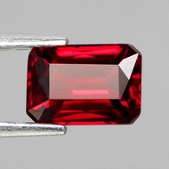 Batu Permata Natural Red Garnet Cutting Octagon Top Kristal Asli