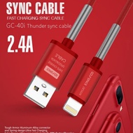 Gc40i USB cable for iphone 2.4 A fast charger