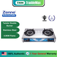 Zenne Table Top Gas Cooker/Stove with Double Burner KGS401C