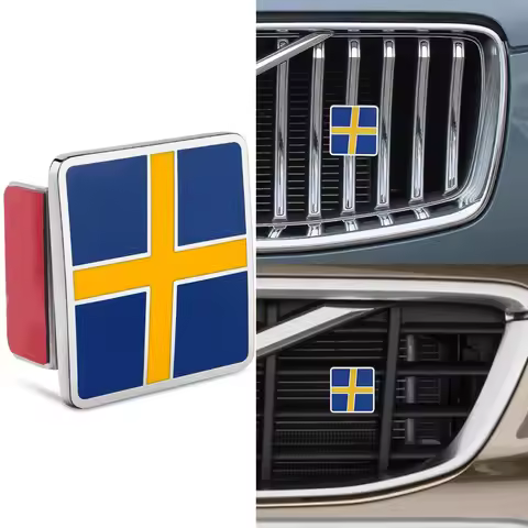 XC90 Swedish Flag Emblem Sticker Car Grille Sticker For Volvo S90 XC60 S60 S80 V90 S40 XC40 Volvo St