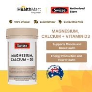 [SG] Swisse Ultiboost Magnesium, Calcium + D3, 120 Tablets | Vitamin D, Supports Bone & Muscle Healt