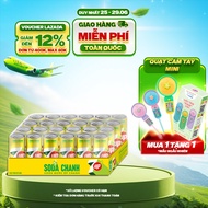 [SALE 25.6] Thùng 24 Lon Nước Uống Có Gaz 7UP Soda Chanh Không Calo (320ml/lon)