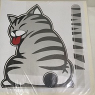 Wiper cat sticker :Grey Cat