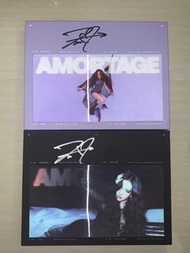 Jisoo簽名amortage cd黑版，入面有flip book, Photobook , cd