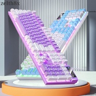 ZELTH Gaming Keyboard, 104 Keys USB Interface Wired Keyboard, K500 Mechanical Sensation Luminous Mem