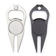 In Stock Multifunctional Golf Bottle Opener Putting Green Fork Ball Marker Set Golf Turf Tool Golf B