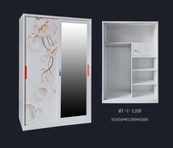 Lemari pakaian besi 2 Pintu Sliding KECIL 120 F